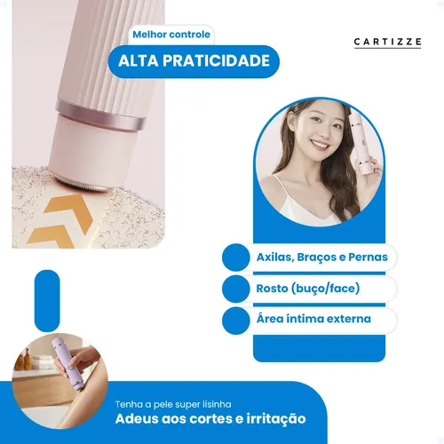 Depiladora Eléctrica Mujer 2 En 1 Lila Body Hair 5v //