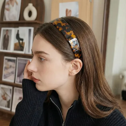 Diademas Anchas Con Dientes, Cintas Para El Pelo De Acetater