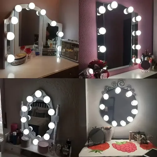 Luces De Espejo Led Estilo, Lámpara Para Tocador Blanca