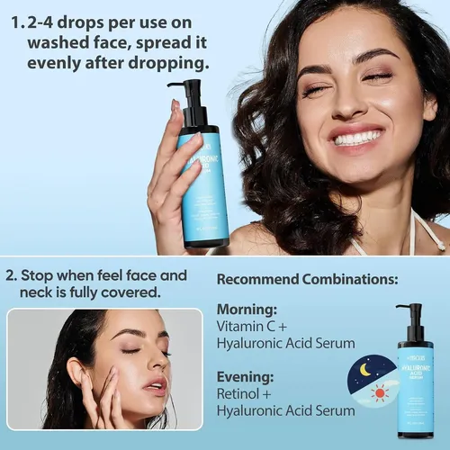 Sérum De Ácido Hialurónico Con Vitamina C Y B5, 2 Onzas