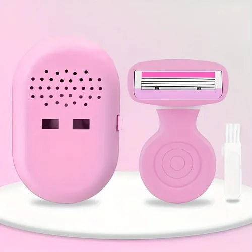 Afeitadora Depiladora Mujer Piernas Axilas Three-piece Set Pink