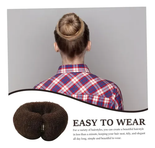 Moño Donas Cabello 3.7 Y 6.7 Pulgadas Elástico Suave I