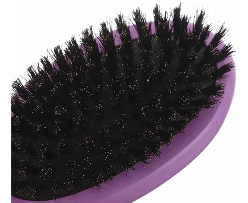 Cepillo Para Cabello Cerdas De Jabali Madera Diseño Paddle
