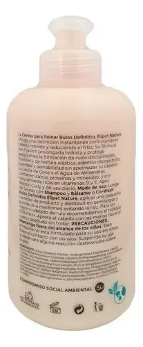 Elipet Nature Crema Para Peinar Rulos Definidossilkey 300ml