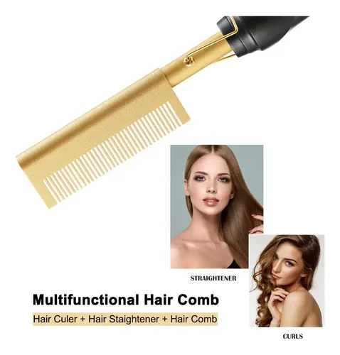 Peine Liso Eléctrico Hot Comb Para Alisar El Cabello