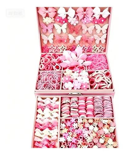 Set 540 Accesorios De Cabello Para Niñas, Ligas Y Pinzas