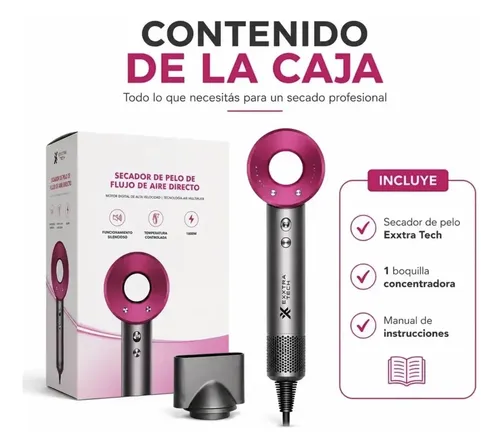 Secador Pelo Profesional Alto Potencia Aire Frío Calor
