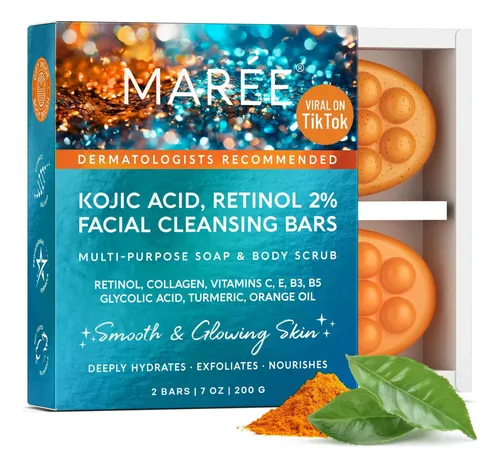 Jabón Maree Cúrcuma Vitamina C Exfoliante Facial Corporal