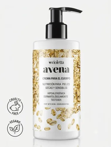 Crema Para El Cuerpo Avena Violetta Cosmeticos 300g