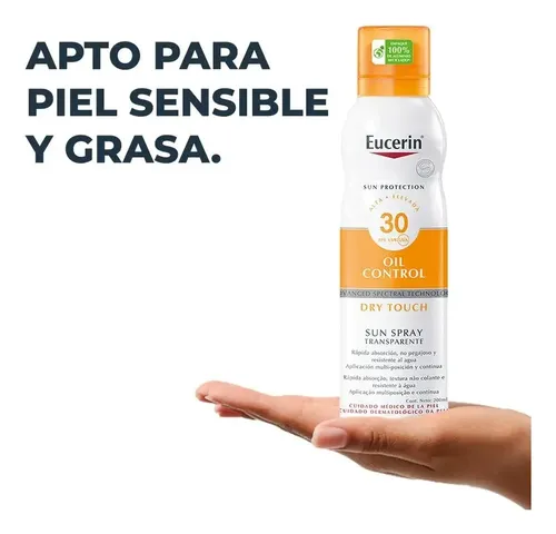 Eucerin Protector Solar Spray Corporal Toque Seco Fps 30 2un