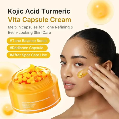Crema En Cápsulas Iluminadora De Vitamina C Con Ácido Kójico