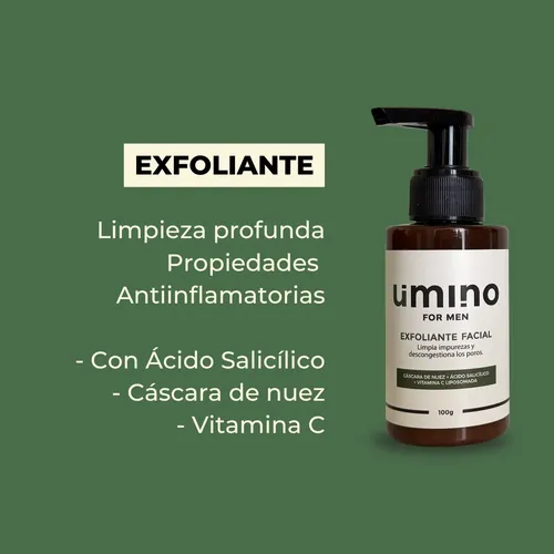 Exfoliante Limpieza Facial Hombres Piel Grasa Umino