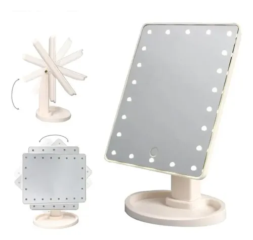 Espejo Rectangular Con Luz Led (usb O Pilas)