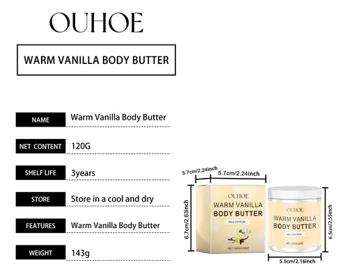 Exfoliante Corporal De Vainilla Ouhoe Para Una Exfoliación S