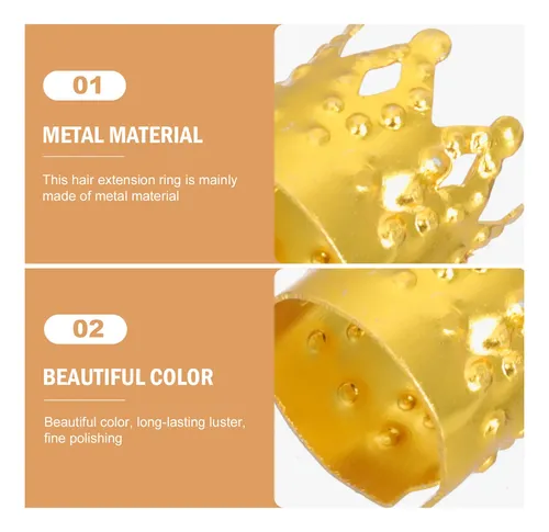 Anillos Para Extensiones De Cabello Con Forma De Corona, 100