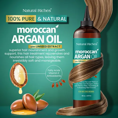 Aceite Capilar Natural Riches Argán Y Linaza 236ml