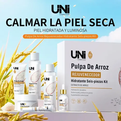 Kit Facial Skincare 6 Pcs Pulpa De Arroz Hidrata E Ilumina