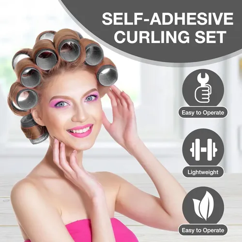 Set De 66 Rulos Para El Cabello Jzko Con 40 Clips Y Peine