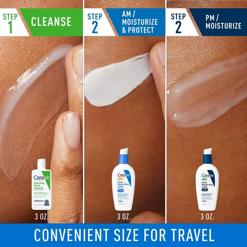 Cerave Hidratante Am/pm Y Limpiador Facial 3oz Viaje