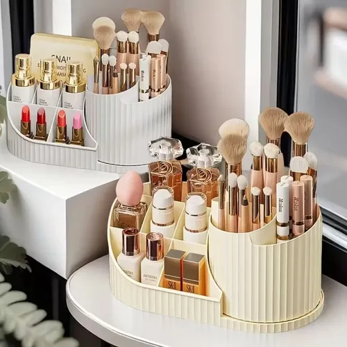 Organizador De Maquillaje Giratorio De Escritorio
