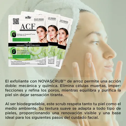 Kit Mascara Facial Exfoliante Serum Acf Limpieza Rostro