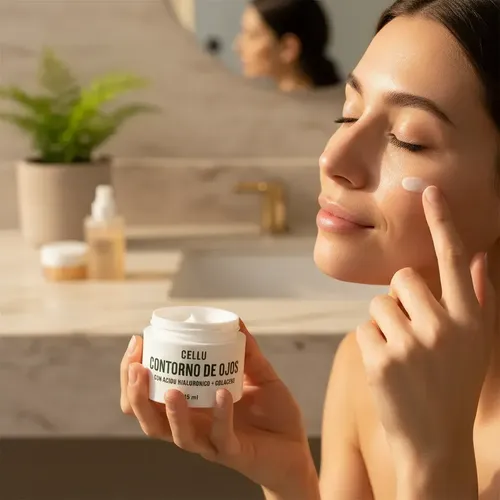 Contorno De Ojos Ácido Hialurónico Para Ojeras Arrugas Crema