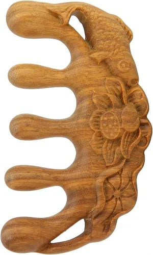 Peine De Masaje De Dientes Anchos Meridian Marrón Claro