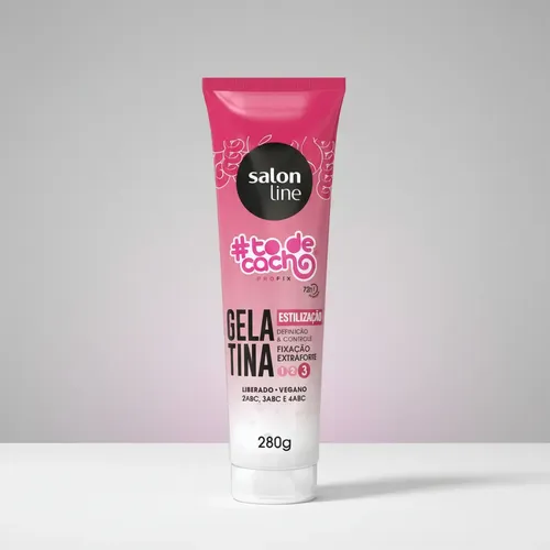 Salon Line Gelatina Fijación Extra Fuerte Gel Peinado 280gr