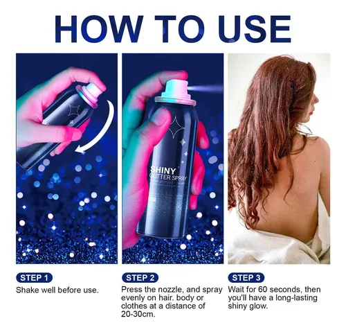 Spray Corporal Con Brillo For Cabello Y Cuerpo, Laca For El