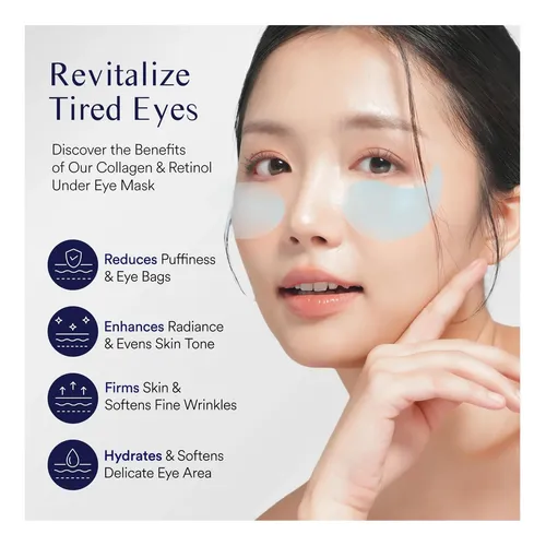 Parches De Gel Para Ojeras, Hidrogel, 30 Pares, Efecto Frío