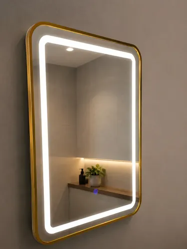 Espejo Luz Led Conex Usb Pared Bano 70×50 Rectangular