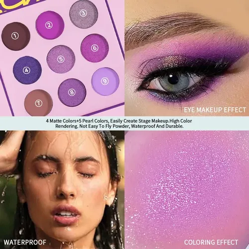 Paleta Morada 9 Colores Hxssll D02