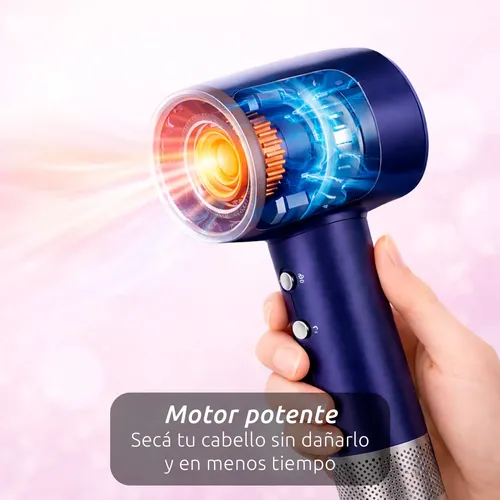Secador De Pelo Airbender Ionico Alisador 1500 Watts Gris