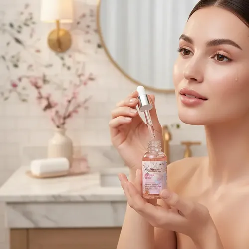 Serum Facial Extracto Sakura Ilumina Hidratante Hialuronico Todo Tipo De Piel Día/noche