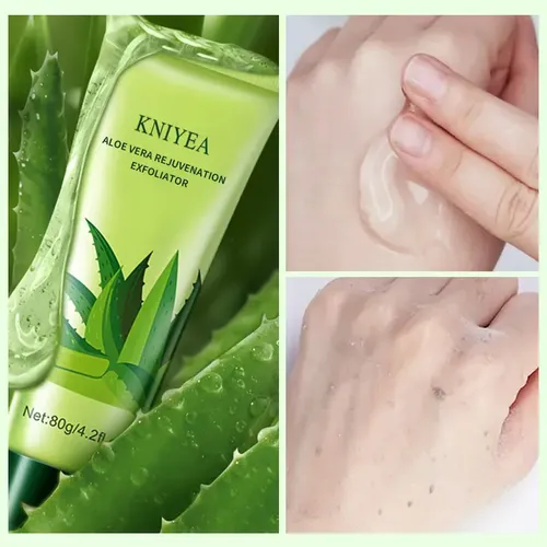 / Gel Esfoliante Suave De Aloe Vera Para Limpeza Profunda /,