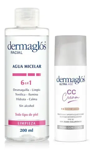 Kit Dermaglós Agua Micelar + Cc Ccream