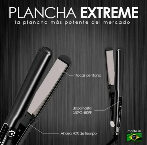 Plancha De Pelo Lizze Extreme 250°c Nano Titanio Led 6c