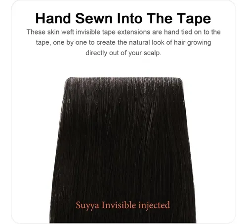 Extensiones De Cabello Con Cinta Suyya 14p 1b Off Black