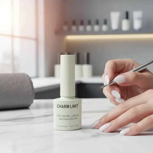 Esmalte Semi Via Lactea Blanco Uvled Marca Charm Limit 7ml
