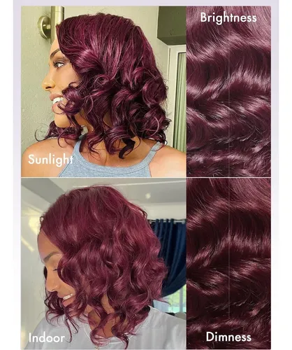 Peluca Humana Luvme 10 Burgundy 99j Hd Lace Closure