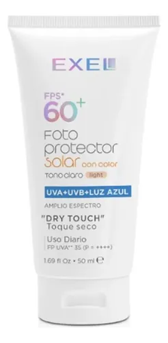 Exel Fotoprotector Solar Fps 60. Uva + Uvb + Luz Azul C 50ml – Tono Claro