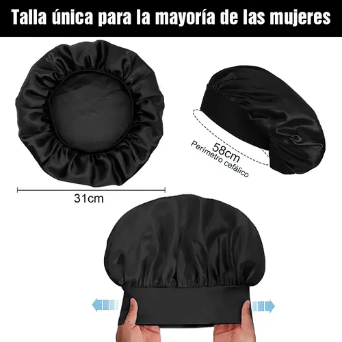 Set De 2 Gorros De Dormir Negros Con Forro Borroso