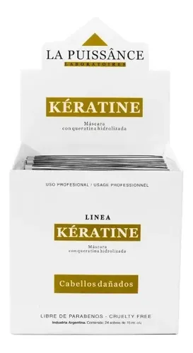 Mascara Capilar Con Keratina La Puissânce 24 Sobres X 15ml