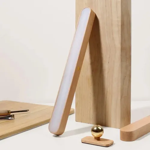 Zc A Aplique Moderno Con Espejo De Madera Lámpara Lf Zc