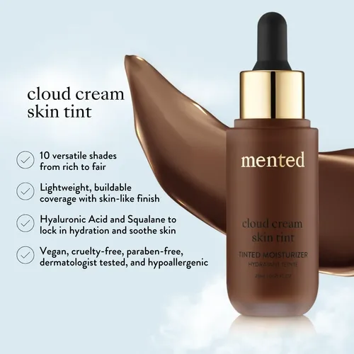 Base Tintada Mented Cloud Cream Con Hidratación Y