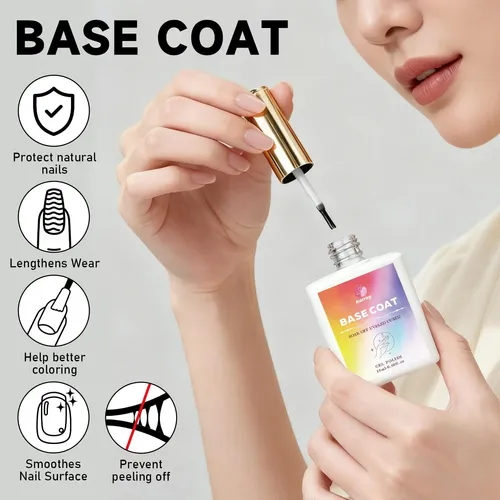 Base Coat Gel Transparente Karroy 18 Ml Para Uñas
