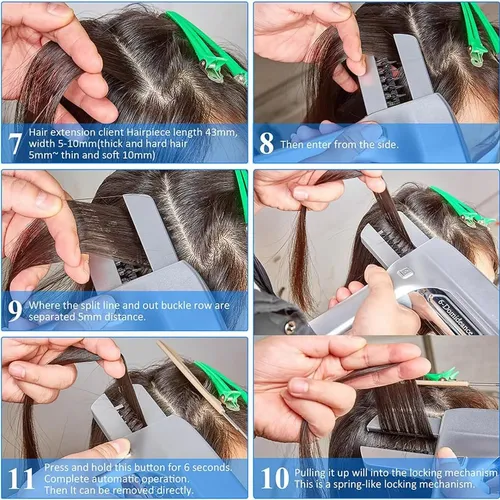 Kit De Herramientas De Conector De Cabello De Extensión De