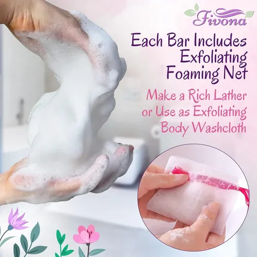 Jabón Herbal Femenino Set De 5, Fórmula Suave Y Natural