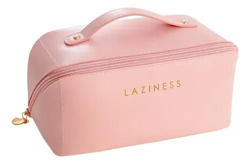 Neceser De Cuero Ecologico Para Maquillaje Cosméticos Y Accesorios De Viaje Organizador Portacosmeticos Con Cierre Resistente Interior Forrado Ideal Para Mujer Color Rosa Levys Bazar