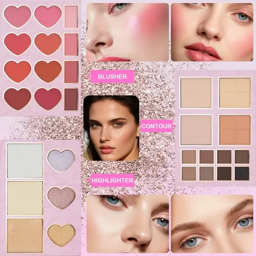 Kit De Maquillaje De Una Pieza, Paleta De Colores Faciales